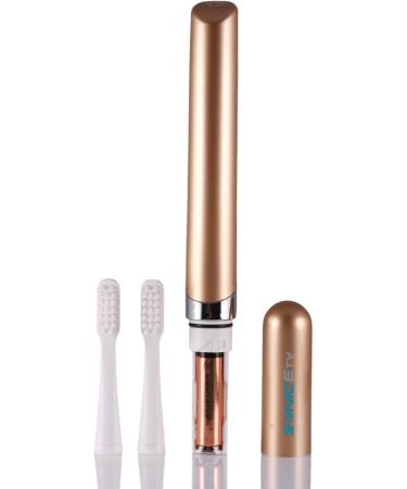 Buy HI-928 Metallic Gold Electric Toothbrush - Portable Travel Size | Best International Shipping - Buy Online on GoSupps.com