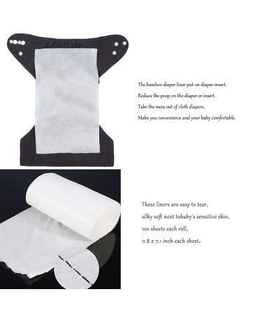 ALVABABY Bamboo Cloth Diaper Liners - Fragrance and Chlorine Free, Biodegradable Inserts - 400 Sheets, Pack of 4 - Buy Online on GoSupps.com