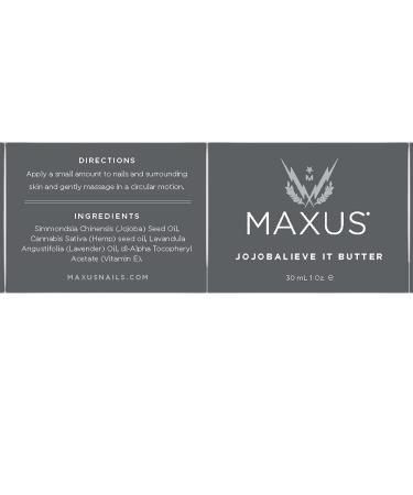 Maxus Nails Jojoba Butter Cuticle & Dry Skin Treatment - Hemp Seed Lavender Oil Vitamin E - Vegan & GMO-Free - Strengthens Nails Cuticles, Stops Splits & Cracks - 1 oz - Buy Online on GoSupps.com