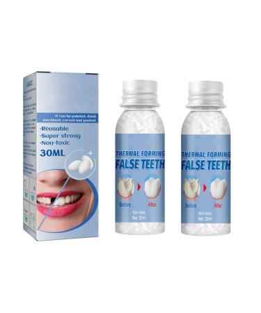 WTTFC Temporary tooth repair pearls for missing teeth tooth filling material heat conductor pearls thermal forming false tea tooth repair granulate DIY formable thermal balls (60ml)