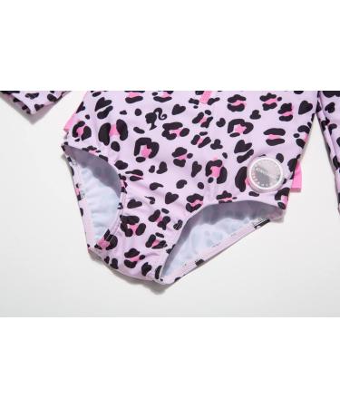 BONVERANO Baby Girls Long Sleeve Swimsuit | UPF 50+ Sun Protection | 18-24 Months | Pink Leopard Print - Buy Online on GoSupps.com