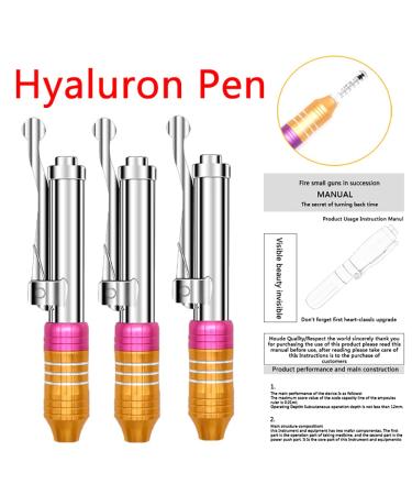 Hyaluron Abbey High Pressure Non-Invasive Hyaluronic Acid Lip Injections - 0.3 ml Mesotherapy Pistols with 5 Ampoule Heads for Anti-Aging Solutions - Buy Online on GoSupps.com