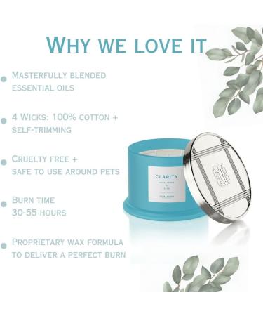 HomeWorx Eucalyptus & Sage Aromatherapy Candle - 14oz Glass Jar 3 Wick Pet Friendly Cruelty Free - International Shipping Available - Buy Online on GoSupps.com