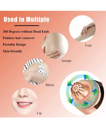 Rose Gold Eyebrow Hair Remover Replacement Heads - Compatible with Finishing Touch Flawless, 4 Pack with Cleaning Brush - For Smooth Facial Hair Removal - Buy Online on GoSupps.com