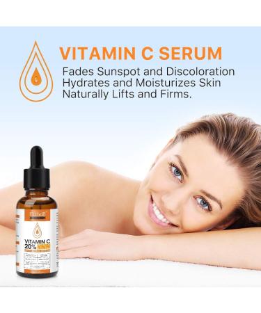 Anti Aging Vitamin C Serum Hyaluronic Acid Serum Set - with Hyaluronic Acid Skin Care Set Boost Skin Collagen Hydrate & Plump Skin Anti Aging & Wrinkle Facial Serum 1 Fl Oz (Pack of 1) - Buy Online on GoSupps.com