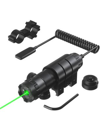 Pinty Hunting Rifle Green Laser Sight Dot Scope Adjustable with Mounts