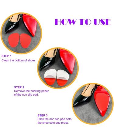 6 Pairs Red Shoe Sole Non Slip Pad Anti Skid Grip Protector - Rubber Heel Bottom Cushion - Buy Online on GoSupps.com