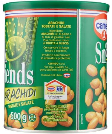  Italian Gourmet E.R. Cameo Snack Friends Peanuts roasted and salted peanuts in a box 500 g + Tomato Pulp Italian Gourmet Tomato Pulp Box of 400 g - Buy Online on GoSupps.com