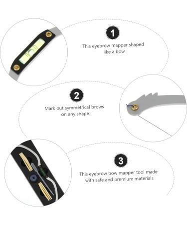 FOMIYES 2pcs Bow Eyebrow Ruler Eyebrow Level Tool Stainless Steel Eyebrow Ruler Set Draw a Line - Buy Online on GoSupps.com