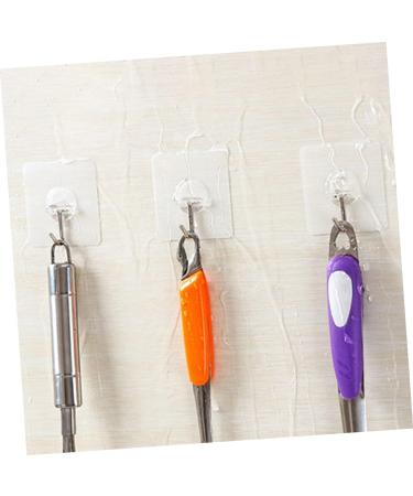 Generic 6pcs Transparent Sticky Hook Over The Door Hook Kitchen Hook Wall Mount Stainless Steel Wall-Mounted - Buy Online on GoSupps.com