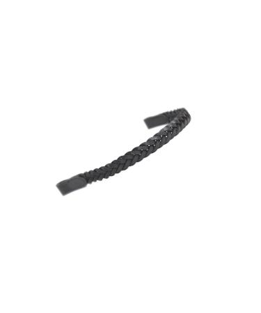 Shires Aviemore Braided Browband Black Black Cob