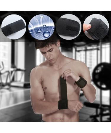 2 Pack Adjustable Wrist Brace for Fitness & Weightlifting - Carpal Tunnel & Arthritis Support - Wrist Straps for Pain Relief - Highly Elastic (Black) - Buy Online on GoSupps.com