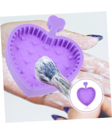 Healeved Makeup Brush Cleaning Pad Makeup Brush Cleaner Pad Beauty Tools Heart Brush Cleaner Pad Makeup Pallete Gloves for Cleaning Makeup Cleaner Cosmetic Purple Foldable Dryer 12x9cm Purple - Buy Online on GoSupps.com