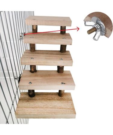 NganSuRong Wooden Hamster Parrot Bird Cage Toy | 5-Layer Climbing Swing & Training Tool - Buy Online on GoSupps.com