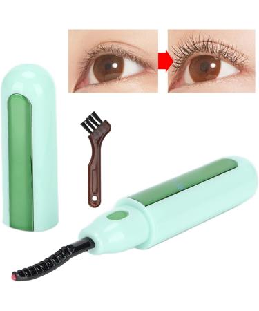 Verdant Touch Heating Eyelash Curler USB Rechargeable Electric Eyelash Curler Long-Lasting Curling Tool with Heating Green - Buy Online on GoSupps.com