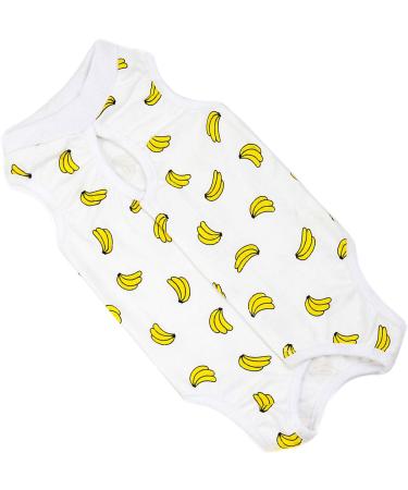 Selmai Medical Pet Shirt for Dogs & Cats - Soft Cotton E-Collar Alternative Wound Protection & Nursing Clothing for Post-Op Care - Yellow Banana Design - Buy Online on GoSupps.com