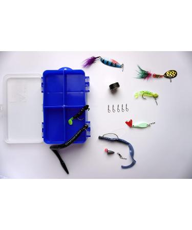Valley Tieless Fishing EZ Fishing KIT  Tackle Box  Including EZ Tieless Hooks  Crank Baits  Spinner Baits  Lifelike Lures  Plastic Worms  Braided Fishing Line  Freshwater Fishing Gear - Buy Online on GoSupps.com