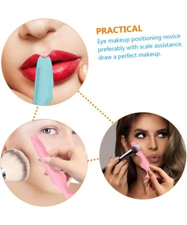 FOMIYES 10 Pcs Silicone Beauty Ruler Eyeliner Pencil Silicone Eyeliner Stencils Eyebrow Guide Stencils Bevel - Buy Online on GoSupps.com