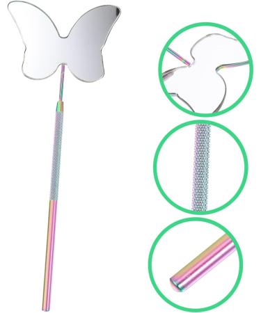 Angoily Inspection Mirror Mirrors Rectangular Mirror Eyelash Beauty Salon Tool Stainless Steel Magnifier 18X6.5X0.5CM Colorful - Buy Online on GoSupps.com