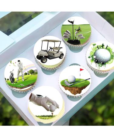 24 x Pre-Cut Golf 2 Edible Stand up Wafer Paper Cupcake Toppers Cake Decorations Birthday Party Sports - Buy Online on GoSupps.com