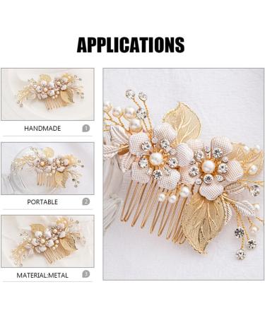 PATKAW Wedding Hair Comb Bride Hair Piece Flower Leaf Headpiece Bride Hair Accessory - Buy Online on GoSupps.com