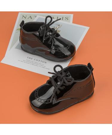 Infant Baby Boys Girls PU Leather Wedding Loafers Brogue Oxford Dress Shoes 12-18 Months - Black - Buy Online on GoSupps.com