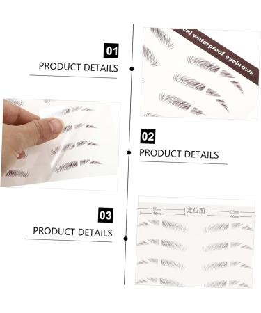 POPETPOP 36 Pcs Eyebrow Stickers Waterproof Stickers False Eyebrows Stickers Eyebrow Tool Bionic Cosmetic 3d - Buy Online on GoSupps.com