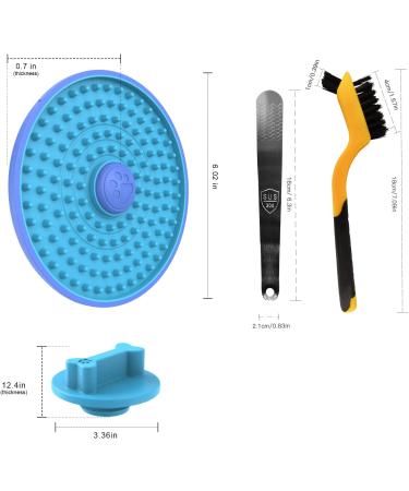 Lick Mat for Dogs - Cage Training Tool with Peanut Butter, Secure to Crate, Kennel Therapy, Slow Feeder Pad for Boredom & Anxiety - Blue - Buy Online on GoSupps.com