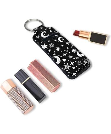 Suhaziia Chapstick Holder Keychain - Clip-on Lip Balm Pouch for Men and Women | Moon Star Design for Lipstick Tracking and Protection - Buy Online on GoSupps.com