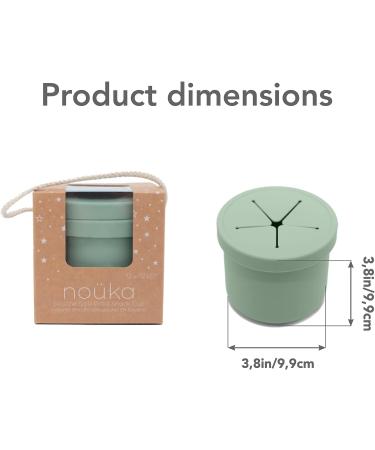 no ka Spill-Proof Snack Cup | Comes With A Lid | 100% Food-Grade Silicone | Soft & Perfect For Snacking | Dishwasher Friendly | Soft Blush | Size 12 Oz Soft Blush Snack Cup with Lid - Buy Online on GoSupps.com