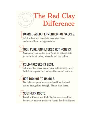 Red Clay Hot Honey - Gluten Free Paleo Spicy Honey - 100% Raw Wildflower Honey Infused with Habanero Peppers 9 oz - Buy Online on GoSupps.com