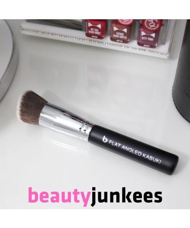 Contour Brush Bronzer & Blush Brush - Flat Angled Kabuki for Face | Dense Synthetic Bristles for Blending & Stippling - Perfect for Cream & Liquid Makeup - Buy Online on GoSupps.com