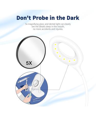 Tonsil Stone Remover Kit - LED Guide Light 5X Mirror & Adjustable Silicone Spoon for Effective Removal - Buy Online on GoSupps.com