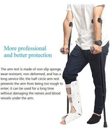 Forearm Crutches with Adjustable Support Ergonomic Comfortable Wrist Handle Lightweight Aluminum Heavy Duty for Standard and Tall Adults Chaser of Light - Buy Online on GoSupps.com