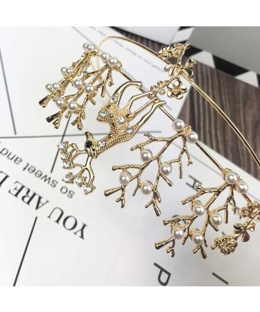 TOYANDONA Crown Tiara Christmas Deer Headband Wedding Alloy Headdress Accessories Hair Hoop for Performance Party 1pc - Buy Online on GoSupps.com