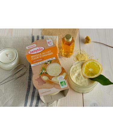 Babybio - Milk dessert - Orange Blossom milk semolina - 6+ months - 2 x 100g - Buy Online on GoSupps.com