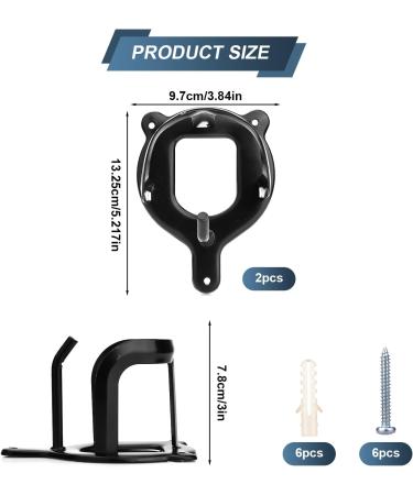 BoxoB Bridle Hooks - Set of 2 Metal Wall Brackets for Horse Saddles | Durable Black Pipe Design for Stable Barn & Saddle Room - Buy Online on GoSupps.com