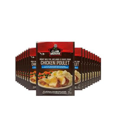 Club House Dry Sauce/Seasoning/Marinade Mix Chicken Gravy Less Salt 25g Case Pack 18 Count Chicken 25 g (Pack of 18)