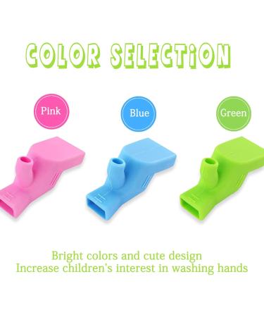 3-Colored Silicone Tap for Kids - Delayed Flow for Safe Hand & Face Washing | International Shipping - Buy Online on GoSupps.com