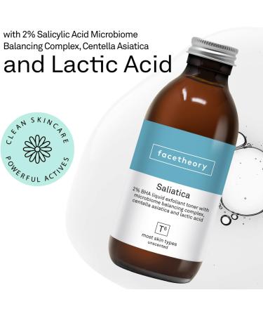Facetheory Saliatica T6-2% Face Exfoliator Toner - BHA Blackhead Power Liquid for Pore Minimizing & Anti-Aging | Vegan & Cruelty-Free | 6.8 fl oz - International Shipping Available - Buy Online on GoSupps.com