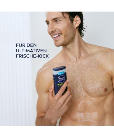 Nivea Men Energy Shower Gel 250ml pH-Skin-Friendly Care Vitalizing Fragrance 24h Fresh Effect | Mint Extract for Body Face & Hair - Buy Online on GoSupps.com