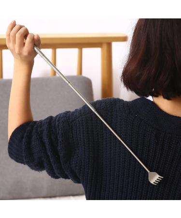 Jitnga Premium Stainless Steel Back Scratcher - 50 cm for Men & Women | Silver Head & Back Relief Tool - Buy Online on GoSupps.com