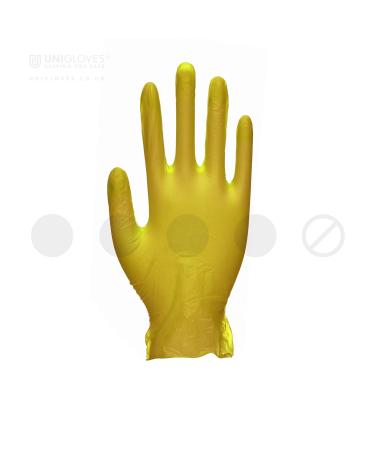 Unigloves Unicare Vinyl Disposable Gloves - Latex and Powder Free - Yellow, Medium (Box of 100) | GS0103 - Buy Online on GoSupps.com