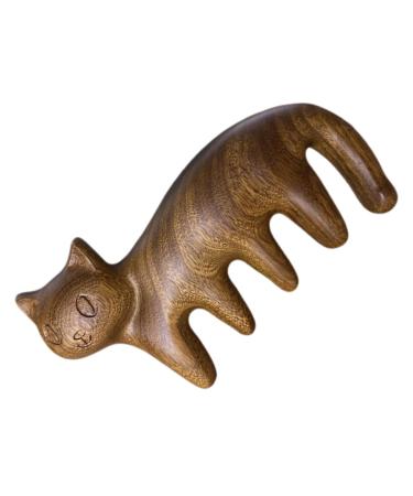 Fomiyes kitten massage comb headwood made of wood wooden combing scalp massage tools scalp and massage comb scalp massage combat scalp ridge scraping head travel sandal wood