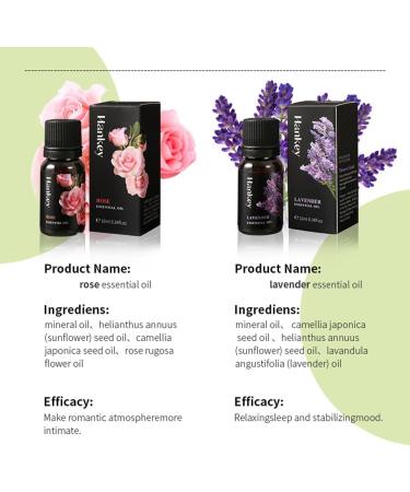 Pure Organic Rose and Lavender Essential Oil - 2 x 10ml for Diffusers Massage Aromatherapy Skin Care - Buy Online on GoSupps.com