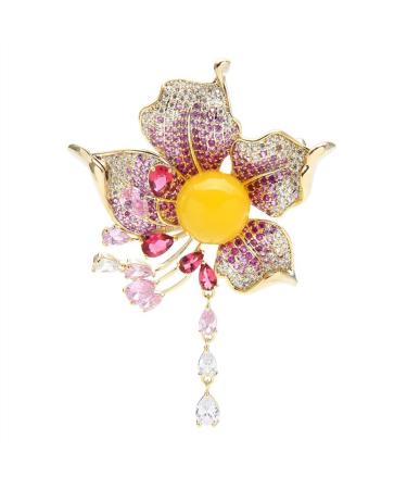 Pin Jewelry Gifts for Women Ladies Fashion Accessories Ladies Elegant Fringed Flower Brooch Designer Pin Flower Shape Party Banquet Brooch Brooches & Pins