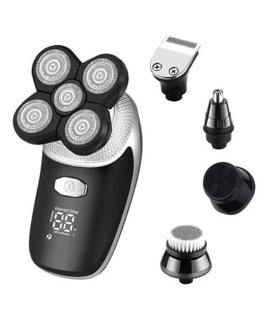 Electric Razor for Men 5 In1 Multi-Function Grooming Electric Shaver Kit Wet and Dry Electric Razor for Men Rechargeable Beard Nose Hair Shavin