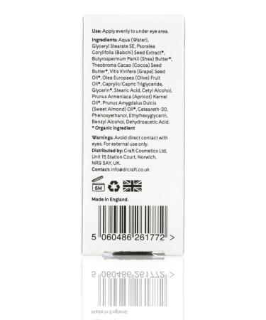 Dr. Craft Organic Bakuchiol Eye Cream 15ml | Anti-Aging Hydrating & Natural Skincare - International Shipping Available - Buy Online on GoSupps.com