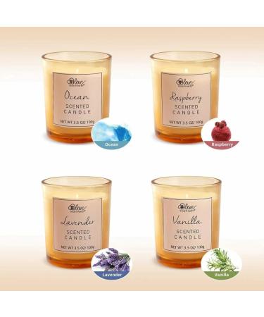 Aromatherapy Scented Candle Set | Natural Soy Wax | 4 x 3.5oz | Perfect Mother's Day Gift | International Shipping - Buy Online on GoSupps.com