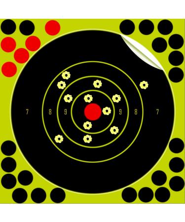 7 inch Shooting Targets, 30 & 60 & 100 Adhesive Shooting Targets Reactive Self Stick Splatter Paper for Shooting Range - Gun - Rifle - Pistol - Airsoft - BB Gun - Pellet Gun - Air Rifle 60 PACK